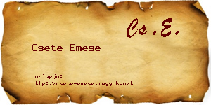 Csete Emese névjegykártya